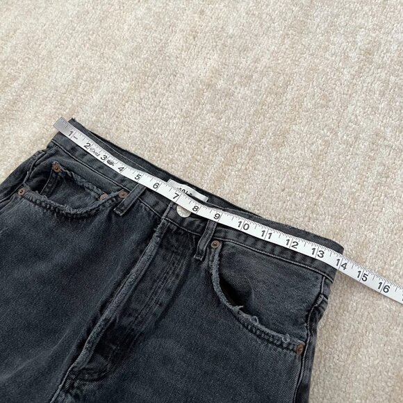 Agolde 90s Mid Rise Loose Fit Distressed Jeans in Vagabond 25 - Picture 8 of 11